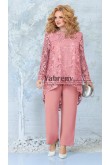 Bean Paste New Arrival Mother of the Bride Pantsuits Two Pieces Lace Trousers Suit Pink mps-600-1