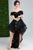 2020 Black under $1000 party Dresses Off the Shoulder High-low Prom Dresses TSJY-140