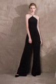Black Stretch Chiffon Jumpsuits Womens special occasion dresses so-039