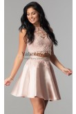 Blushing Pink Two-Piece Short Dress,A-line Homecoming,Vestidos De Fiesta sd-054-1