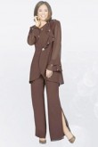 Chocolate Chiffon Three Piece mother of the bride pants sets mps-211