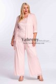 Customized Comfortable Pink Loose Mother's Pantsuit,חליפת מכנסיים של אמא,Il tailleur della mamma mps-541-5