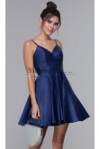 Dark Blue Short Dresses, A-line Spaghetti Homecoming Dresses,Vestidos De Fiesta sd-050-1