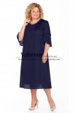 Dark Navy Mid-Calf Plus size Dress, larger size Mother of the Bride Dresses mps-511-2
