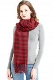 Fashion Women's Scarf Red and black Plaid  Scarves Free Shipping