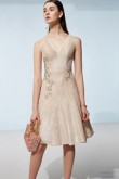 Dressy Champagne Embroidery Homecoming Dresses cyh-009