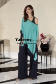 Elegant Beading Chiffon Cape Wide Leg Pant Suit for Mother of the Bride mps-628