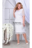 Elegant Lace Mid-Calf White Plus Size Mother Of the Bride Dresses, Платья для матери невесты больших размеров mps-566-4