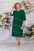 Elegant Plus size Green Women's Dresses,Half Sleeves Mother of The Bride Dresses mps-477-3
