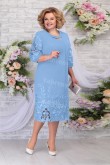 Elegant Plus size Sky Blue Women's Dresses,Half Sleeves Mother of The Bride Dresses mps-477-4
