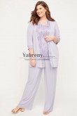 Embellished Lilac Pant Suits for Mother of the Bride Plus Size Women Outfts mps-740-1