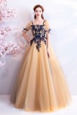 Empire Ball Gown Quinceanera Dresses Champagne Prom Dresses TSJY-109
