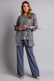 Fashion Gray Sequins Three piece Mother of the bride Pant suit New arrival Women's Outfit mps-489