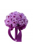 Fuchsia Artificial Flowers Rose for brieal and Bridesmaids holding flowers and Pearls