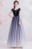 Gradient Dark Blue Prom Dresses Modern Hand Beading Evening Dresses TSJY-119