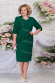 Green Chiffon Mid-Calf Mother of the Groom Dresses Plus Size Women's Dress mps-463-3