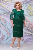 Green Lace Mother of the Groom Dresses Plus Size Half Sleeves Women's Dress mps-466-2