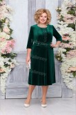 Green Velvet Mother of The Bride Dresses, Elegant Plus size Women's Dresses mps-475-2