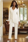 mpsIvory modern Ruffles Spring Women's pant suits mps-164
