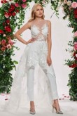 Lace bride Wedding Jumpsuit dresses With Train so-120