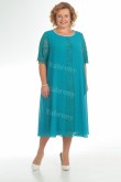 Light Blue Mid-Calf Women's Dresses, Plus Size Mother Of The Bride Dresses mps-452-4