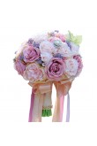 bright Lilac and pink Gorgeous wedding bouquets for bride and bridesmaids