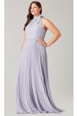 Lilac Halter Bridesmaids Dresses With Accordion Pleats so-270
