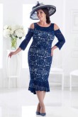 Mermaid Dark Navy Lace Mother of the bride dress Plus size dresses mps-349
