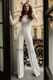 Modern Sequins Bridal Wide Leg Jumpsuit, Combinaisons de désherbage,Women's Jumpsuits for wedding so-316
