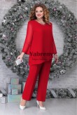 New Arrival Red Chiffon Pant Suits for Mother of the Groom,Vestido de la madre de la novia mps-523-6