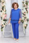 Women's 2PC Pant suits Mother of the Bride Trousers Outfit,Plus Size Royal Blue Women's Outfits mps-524-4