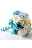 Ocean Blue and Champagne Artificial Flowers Rose for Beach Wedding