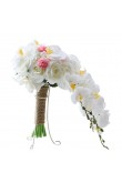 Phalaenopsis flower waterfall for Bridesmaid Bouquet