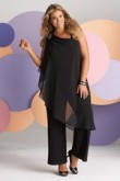 Plus Size Black under 100 pant suits for mother of the bride mps-243