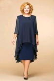 Plus Size Dark Navy Modern Mother Of The Dresses mps-108