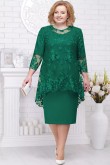 Plus size Green Knee-Length Mother of the bride dress mps-185