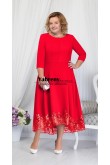 Plus size Hi-Lo Mother of the Bride Dress, Red Wedding Guests Dresses mps-607-1