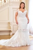 2020 New style Plus Size Trumpet Wedding dresses with Train Wd-035