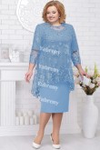 Plus Size Women's Outfis Sky Blue 2 pc Mother of the Bridal Dresses mps-367-3