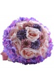Gorgeous Discount Purple and Pink Wedding bouquets for bride and bridesmaids