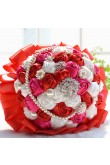 Red,ivory and Rose red Beading beads Artificial wedding bouquets with beads and Glass Drill