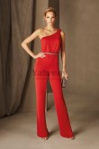 Red Chiffon Cocktail Jumpsuits Prom dresses bridesmaid pants dress so-191