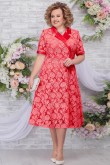 Red Lace A-Line Mother of The Bride Dresses Plus Size Women's Dress mps-465-1