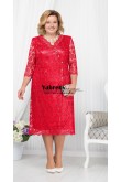 Red Plus Size Women's Dresses, Tea-Length Mother of the Bride Lace Dress mps-602-2