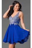 Royal Blue Gorgeous Beaded Homecoming Dresses,Sweetheart Short Dresses,Vestidos De Fiesta sd-063-4