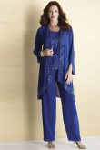 Royal Blue Hand beading outfit for mother of the bride pantsuits mps-237