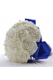 Royal Blue Silk wedding bouquets for bride and bridesmaids