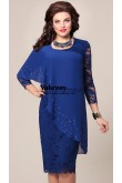 Royal Blue Special Plus Size Dresses,Knee-Length Mother of the bride Dresses mps-584-3