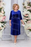 Royal Blue Velvet Mother of The Bride Dresses, Elegant Plus size Women's Dresses mps-475-3