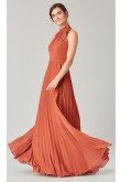 Sedona Red Chiffon Bridesmaids Dresses With Accordion Pleats so-278